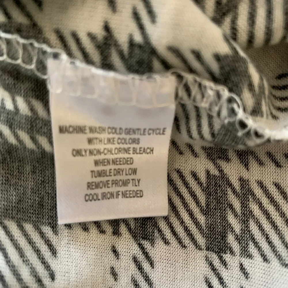 New York Laundry Plaid Duster Cardigan L Black & White L #18J‎
